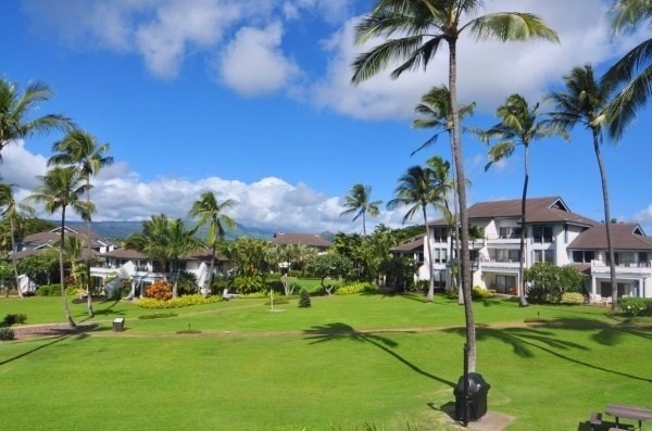 Spacious greebelt fronting the lanai at 804