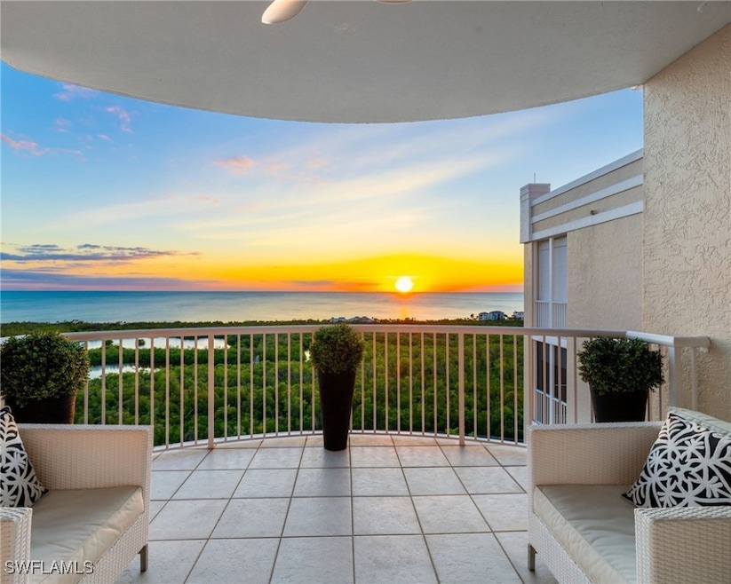 Sunset view from the balcony