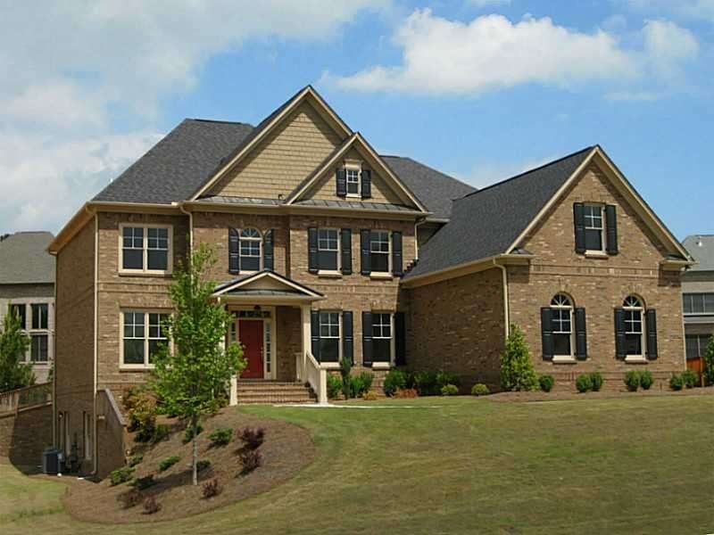 Exterior Front. The Oxford. 4 sides brick. 3 car g