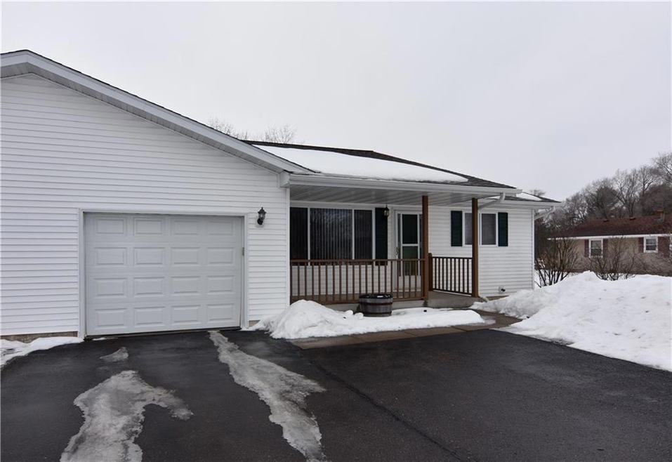 Twin home with attached one car garage.