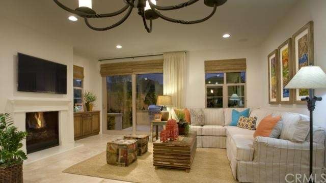 Fabulous great room with fireplace, tile floors an