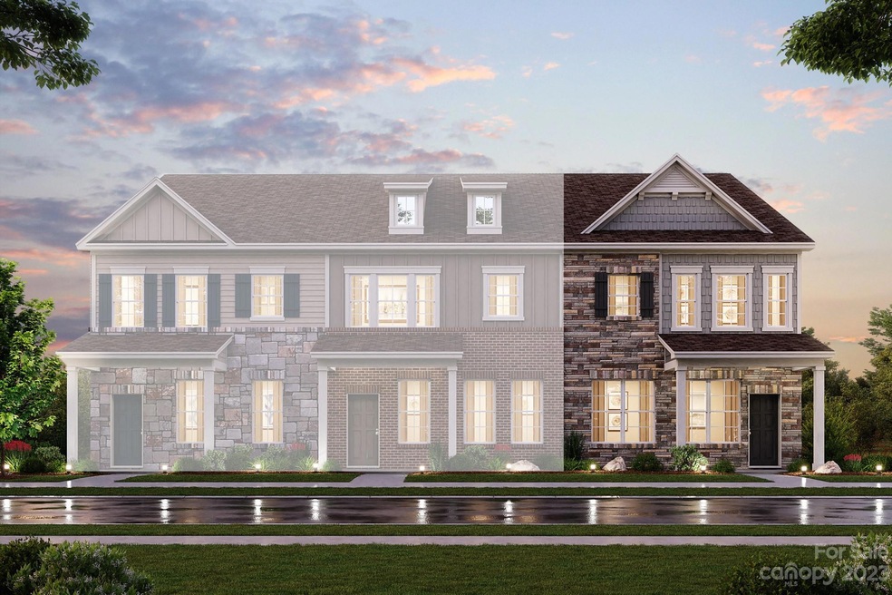 This is elevation C for this home, but it will not be an end unit. This is a 4-unit building and this is a middle unit.