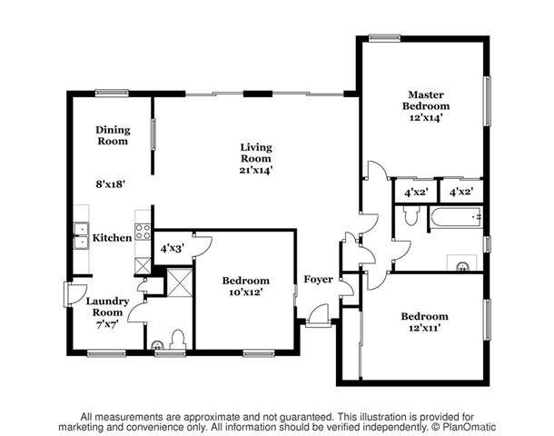 Well maintained one story updated home near public