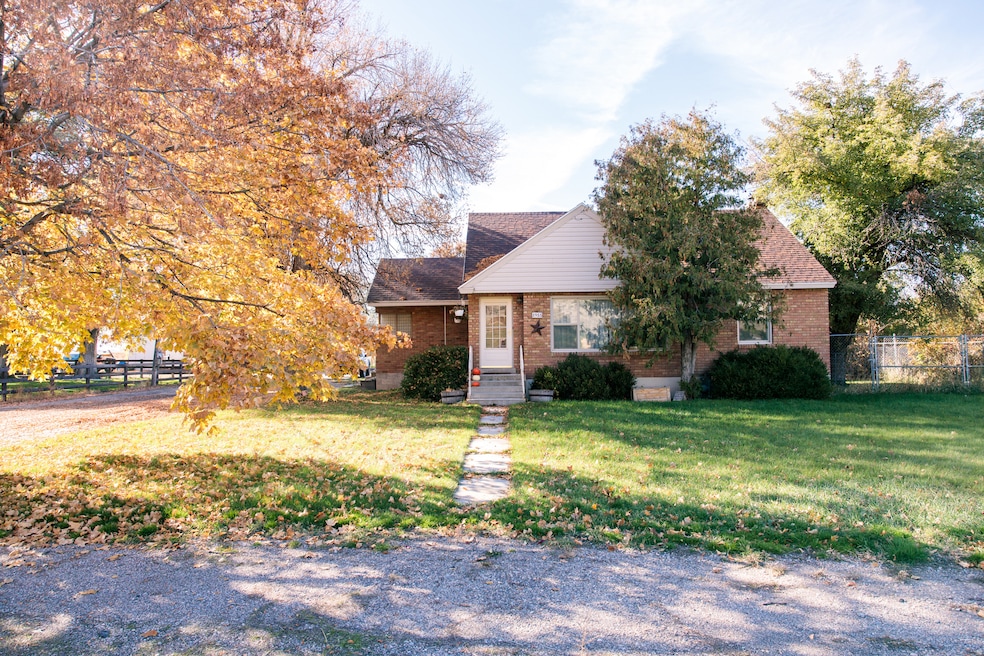View of front of property featuring brick siding