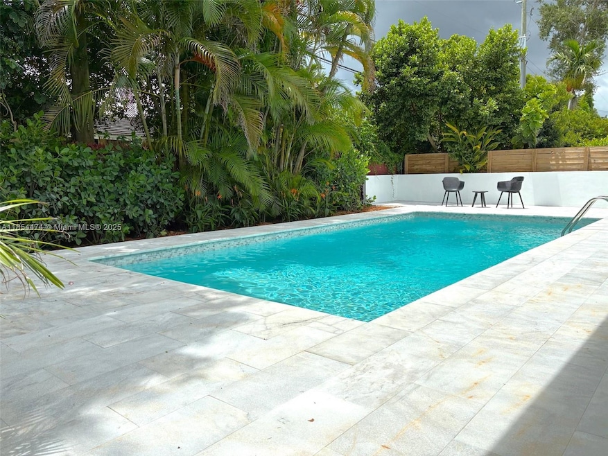 Marble paved terrace