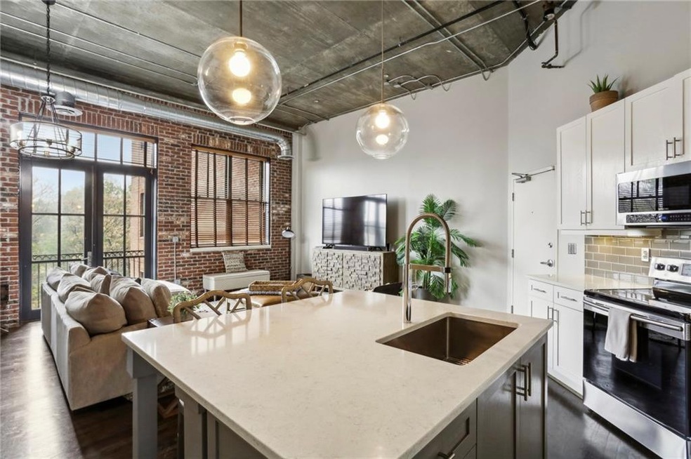 Open Floor Plan: Living Room + Kitchen