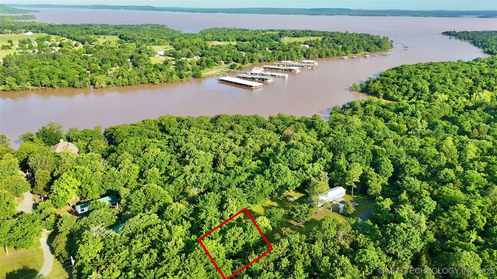 Aerial view of property's location featuring a nea