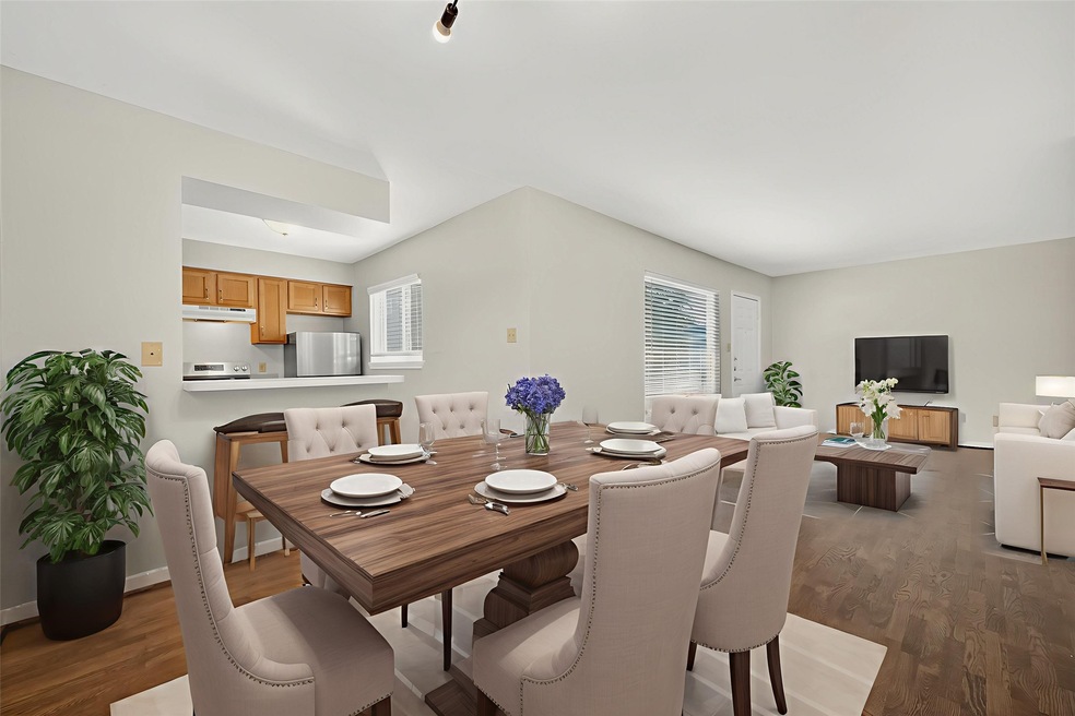 Virtually staged Dining/Living Room