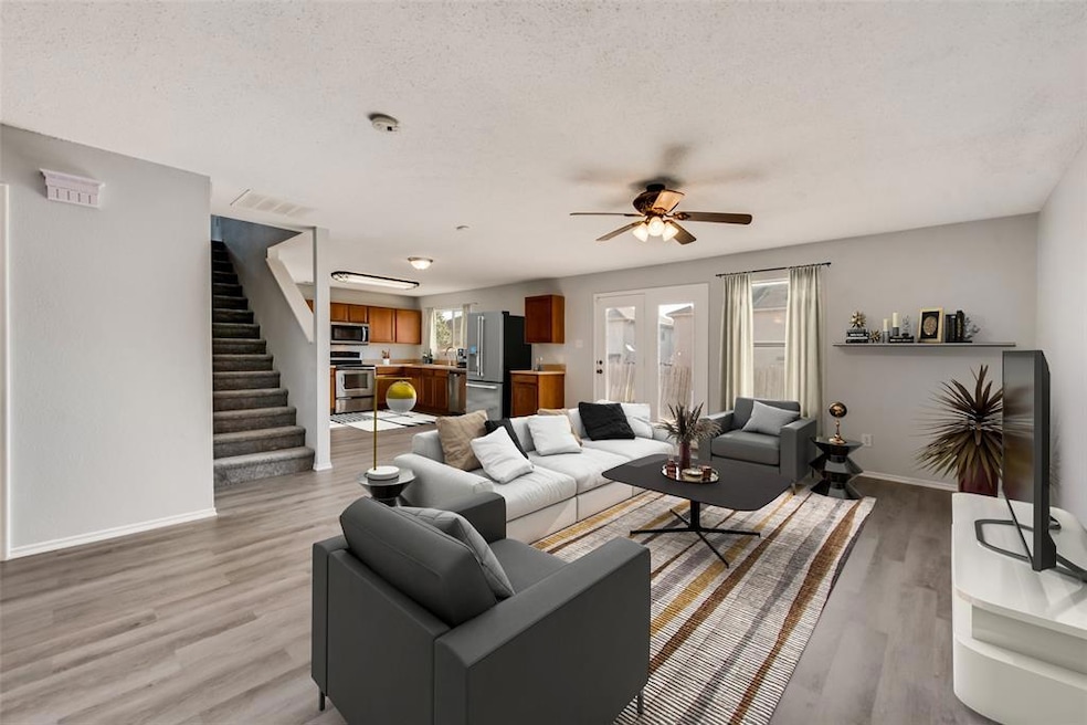 Virtual Staged Living Room & Kitchen