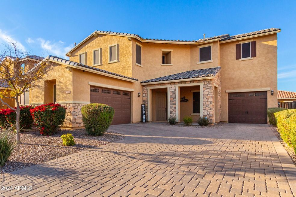 Front, 3 car garage