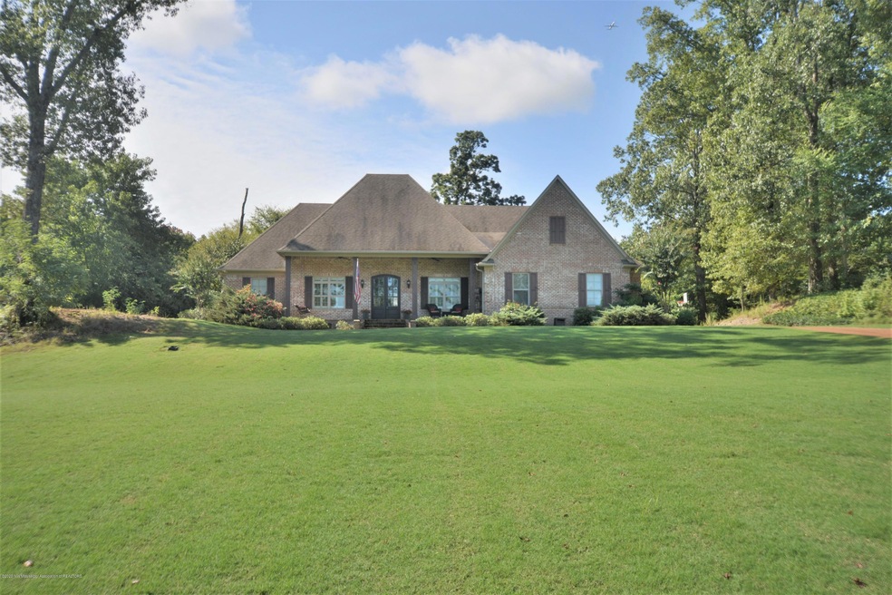 Large front lawn
