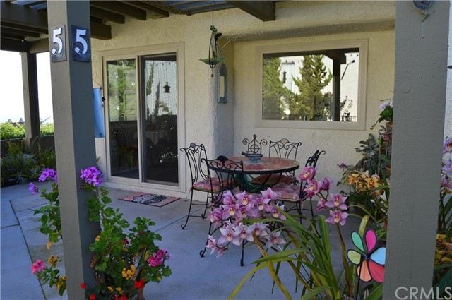 private gated front patio 