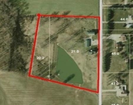 overhead view of property
