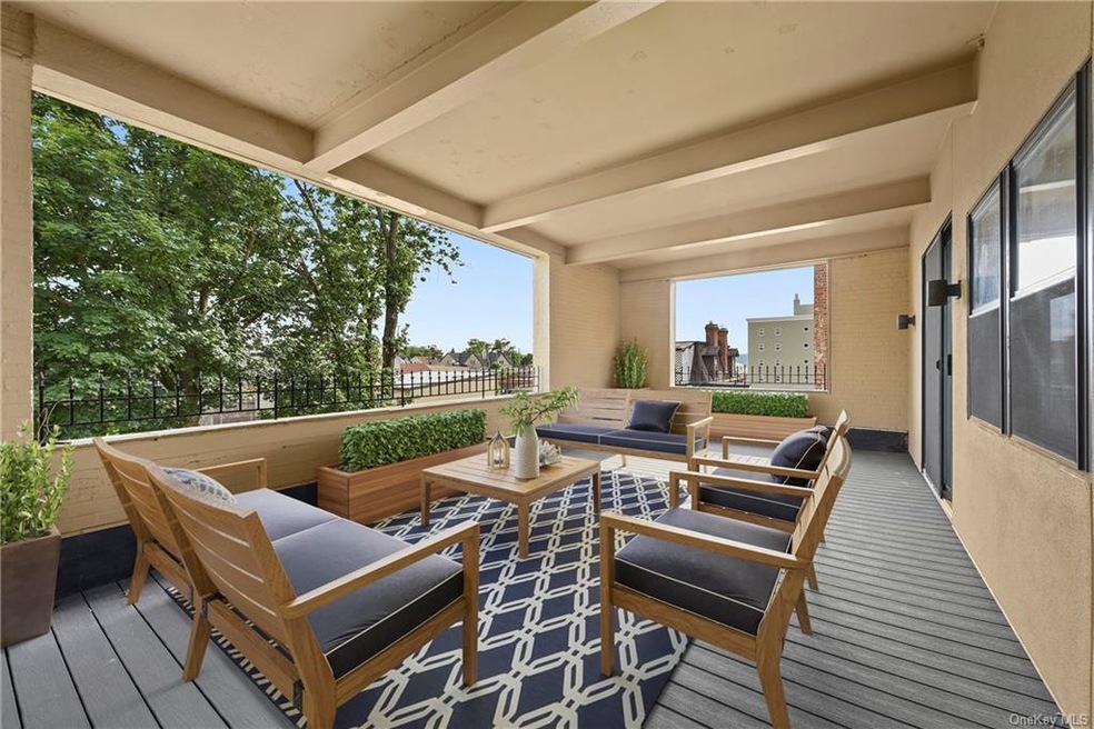 Private 418 Sq Ft Terrace. Virtually staged photo.