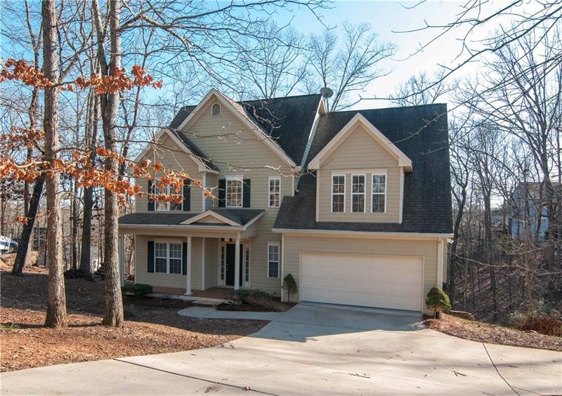 Front Of Home With Rocking Chair Front Porch