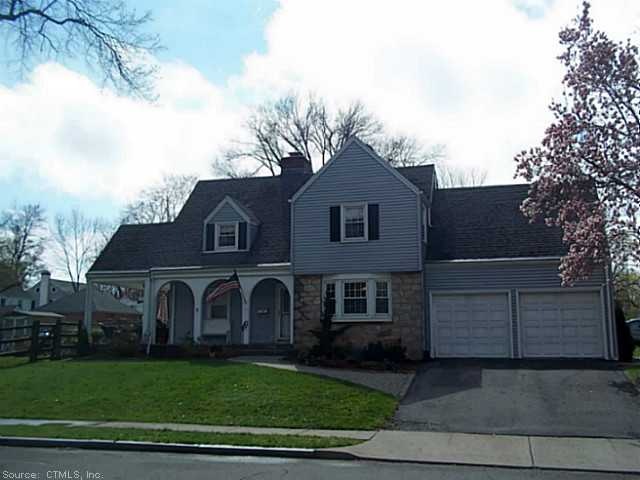 Exterior Front. Gracious colonial. Notice the ston