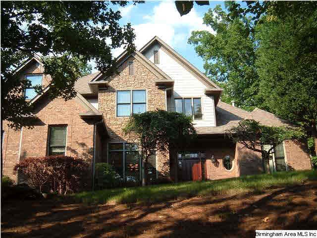 Front of home with stone accents