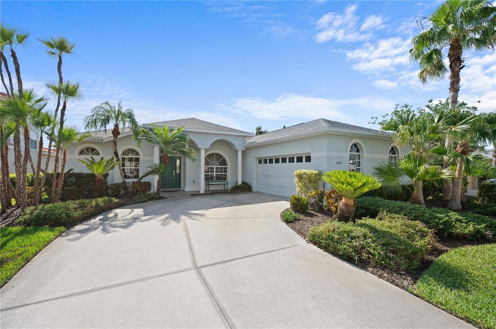 Extended driveway with sideload garage