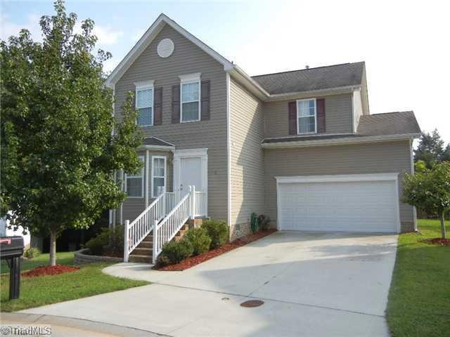 Exterior Front. Lovely 2 story home on a crawl space, 2 car main level garage with shelving, all nestled on a cul de sac lot. One year Old Republic Warranty.