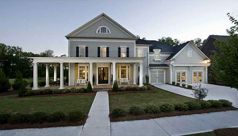 Exterior Front. Wrap around front porch