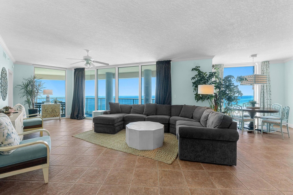 Living Room View of Gulf and Beaches