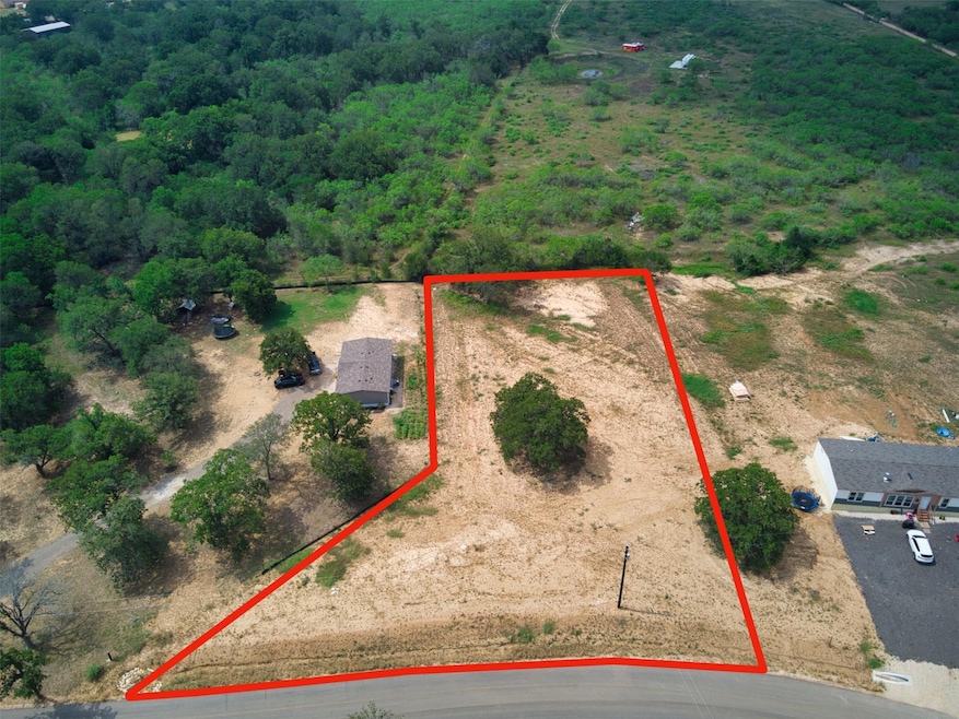 View of rural area with property boundaries highl