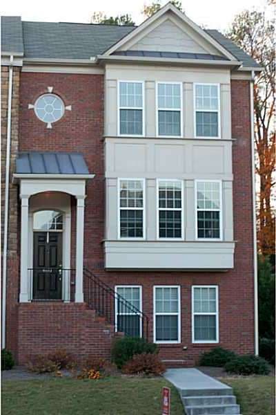 Exterior Front. Brick End Unit