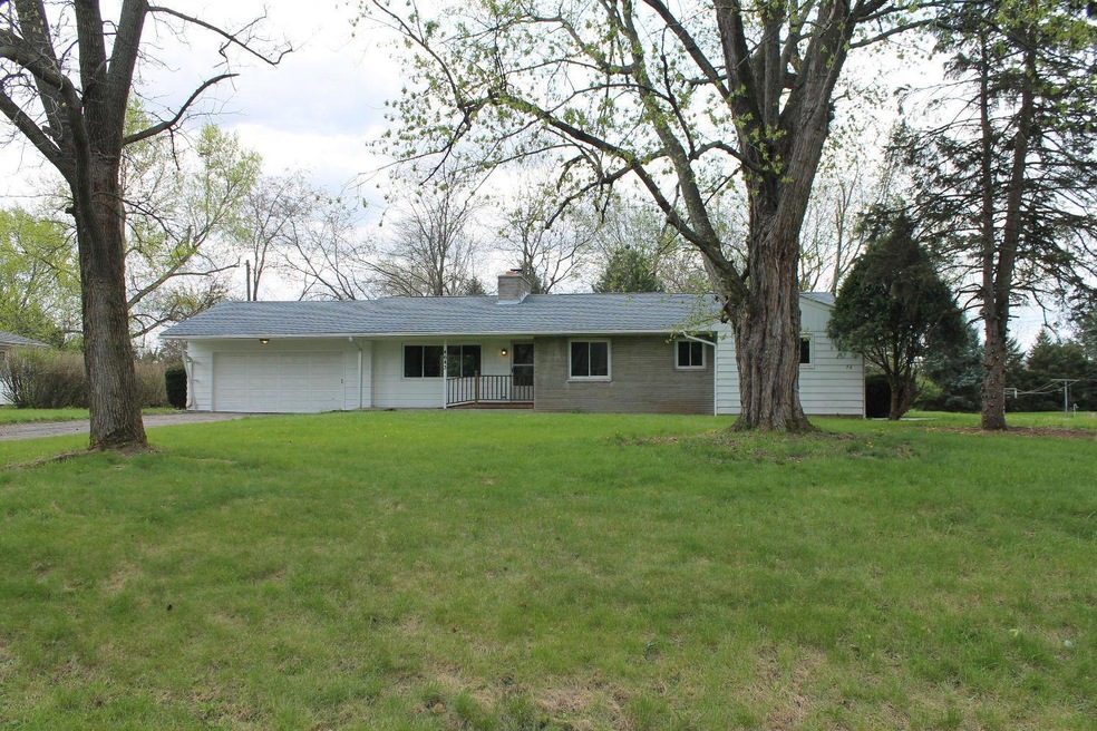 Ranch with stone details & covered porch
