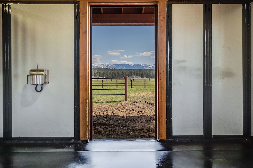 Interior of stall showing custom padded flooring