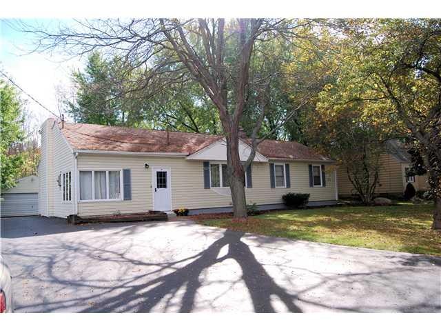 Exterior Front. Maintenance free Ranch with an ext