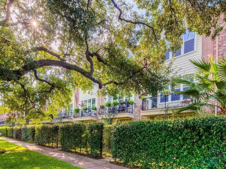 Tree lined street with privately & seperately gate