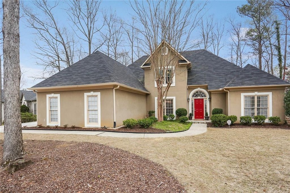 Front view of this spectacular home with professio