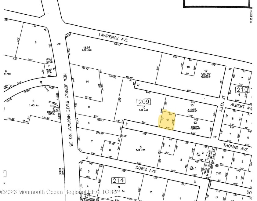 Assessor Map - Thomas Avenue, Ocean. jpg