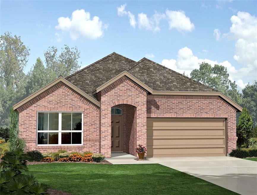 D.R. Horton's Blanco Floorplan Elevation F. Photos shown here may not depict the specified home & features included are for illustration purposes only.