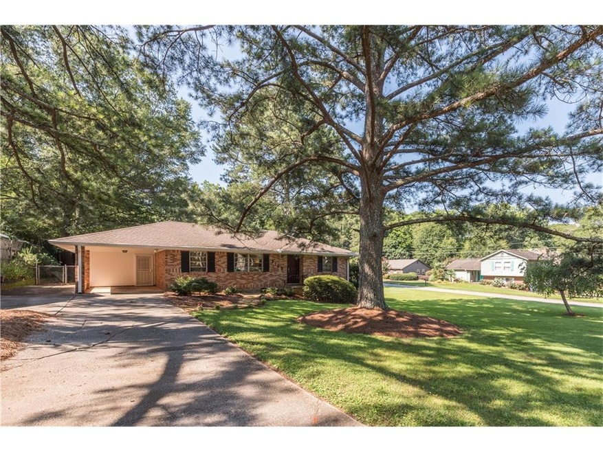 Welcoming tree lined home