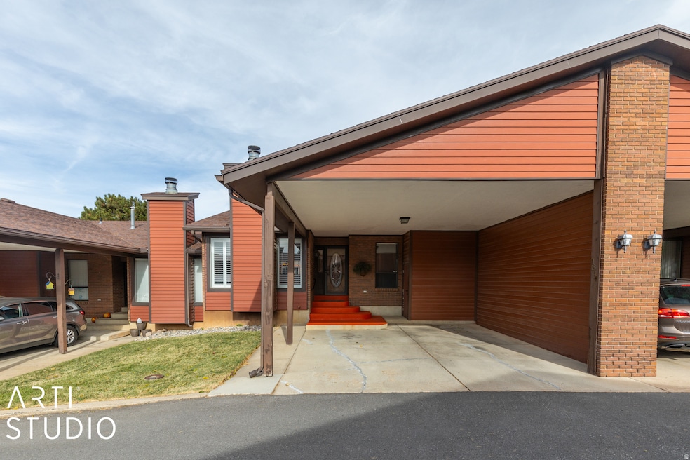 View of front of property featuring brick siding and entry steps