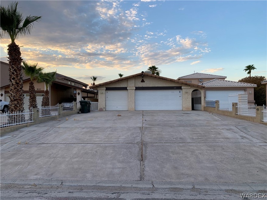 Single story home featuring a garage