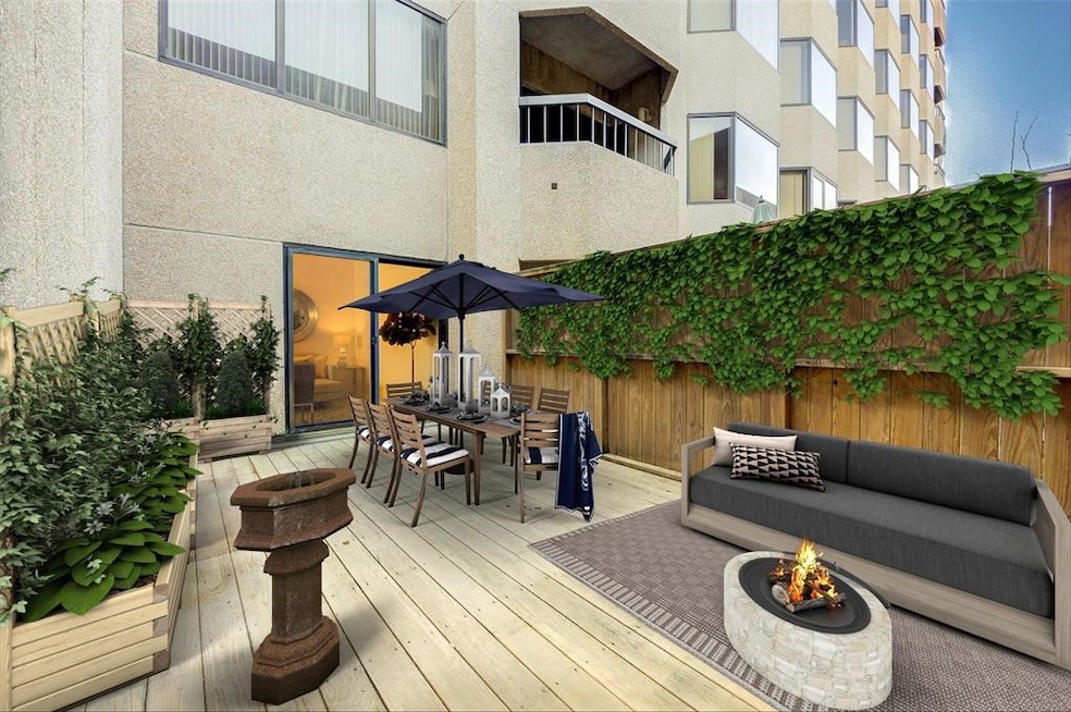 Private outdoor terrace offers a great space for r