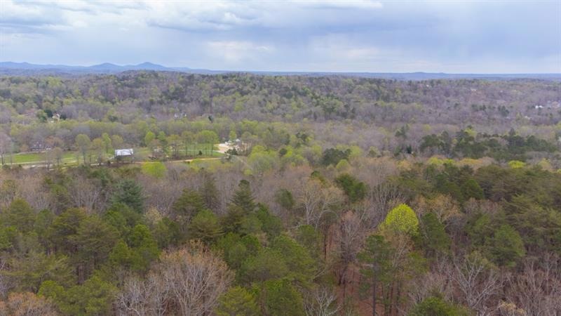 With selected clearing a distant blue ridge mounta
