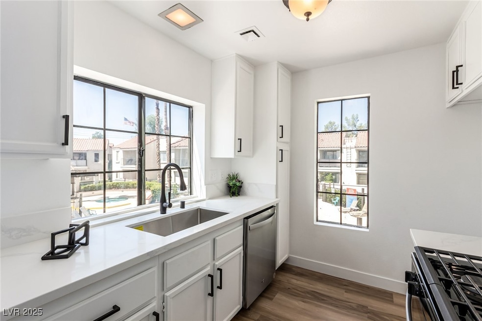 Kitchen with stainless steel appliances
