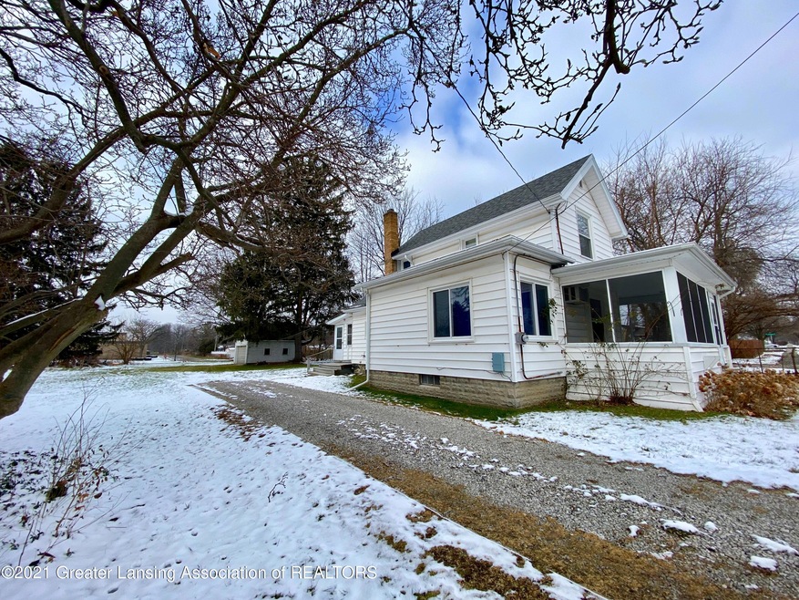 Front view and garage