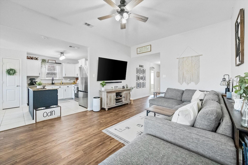 view 3 of living room to kitchen