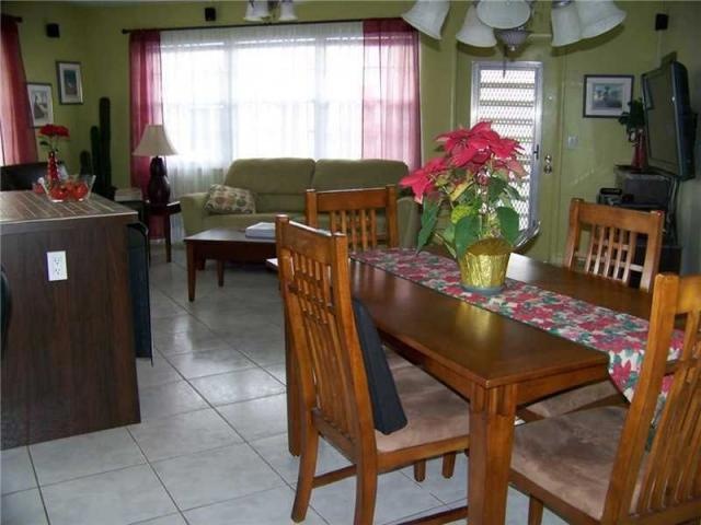 dining room and living room