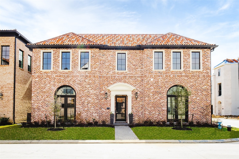 Beautiful traditional red brick facade