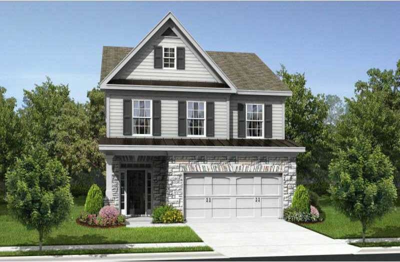 Exterior Front. NOT ACTUAL HOME. RENDERING OF PLAN