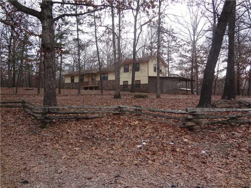 Exterior Front. 1664 sq. ft. home on 2.64 acres with a recording studio.