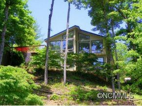 Lakeside view of home