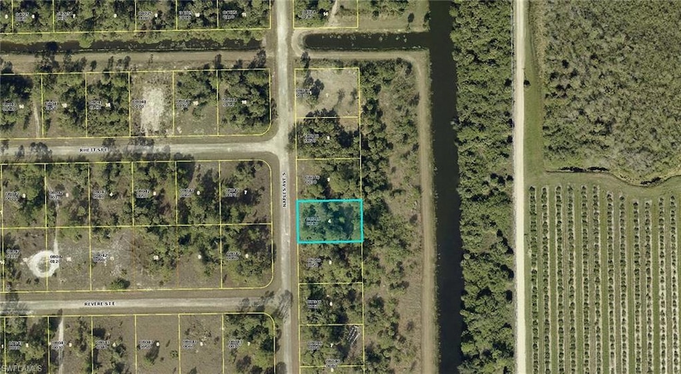 Aerial view of property's location with property boundaries highlighted