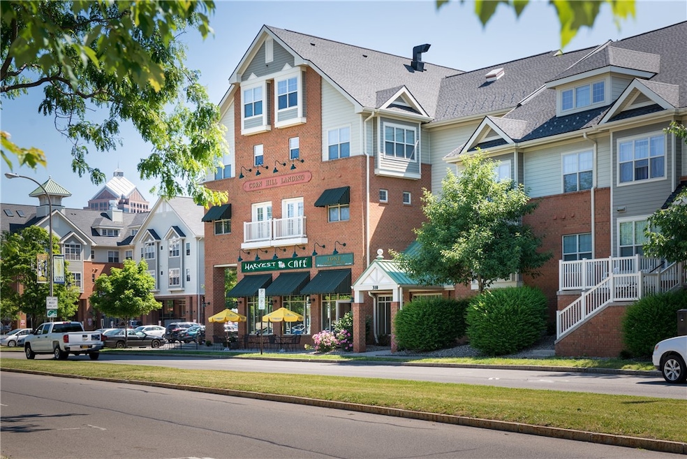 Exterior view of Corn Hill Landing from Exhange Bl