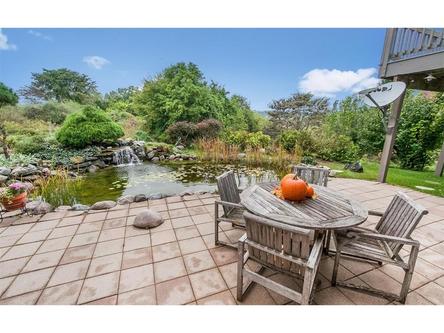 Patio next to Pond